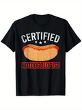 Men's T-Shirt Certified Juicy Grilled Sausage Bun With Ketchup Hot Dog
