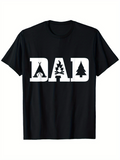 Men's T-Shirt Dad With Campfire Tent And Pine Tree Letters