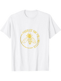 Men's T-Shirt Protect The Pollinators With Golden Sunlit Bumblebee