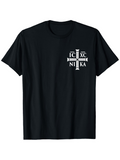 Men's T-Shirt White Orthodox Symbolic Letters With Cross And Religious Icons