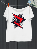 Men's T-Shirt Abstract Lightning Bolt With Sharp Red And Black Geometric Accents