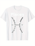 Men's T-Shirt Artistic Traits With Bold Pisces Zodiac Symbol Design