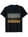 Men's T-Shirt Golden Sand And Gentle Waves Under A Calm Moonlit Night Ocean