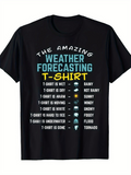 Men's T-Shirt Funny Weather Forecast Infographic With Colorful Weather Icons T Shirt