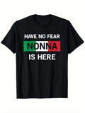 Men's T-Shirt Have No Fear Bold Color Blocks With Italian Flag Accents Nonna