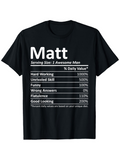 Men's T-Shirt Matt Serving Size Funny Skills Table Shirt