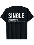 Men's T-Shirt Single Adjective Definition Text On Minimal Statement Shirt