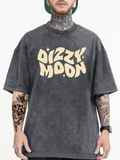 Men's T-Shirt Dizzy Moon Cream Letters With Bold Groovy Style T Shirt