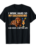Men's T-Shirt I Work Hard So My Dachshund Can Enjoy Colorful Cocktail Relaxation Dog