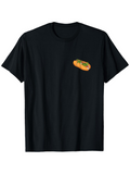 Men's T-Shirt Fresh French Bread With Vegetables On Crisp Black T Shirt Baguette