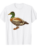 Men's T-Shirt Colorful Feathers With Realistic Details On A Standing Duck
