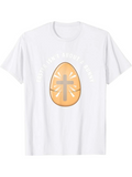 Men's T-Shirt He Has Risen Cross With Radiant Glowing Light Easter Egg