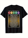 Men's T-Shirt Ten Commandments List With Colorful Bingo Balls And Playful Design Bingo