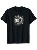 Men's T-Shirt Celestial Glow With Shimmering Stars And Surreal Cosmic Halo Moon