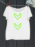 Men's T-Shirt Neon Accented Bold Chevrons With Minimalist Repetitive Arrow Graphics T Shirt