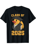 Men's T-Shirt Class Of 2025 Graduation Robe Duck With Yellow Beak And Black Hat