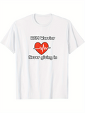 Men's T-Shirt HCM Warrior Heartbeat Line With Inspirational Slogan Among Red Heart