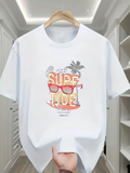 Men's T-Shirt Surf Life With Sunglasses And Palm Trees Summer Dream