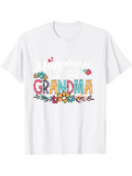 Men's T-Shirt Happiness Grandma Surrounded By Colorful Flowers And Playful Leaves Grandma