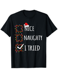 Men's T-Shirt I Tried Christmas Lights And Santa Hat Holiday Humor T Shirt