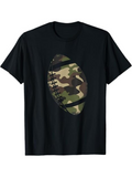 Men's T-Shirt Camouflage Pattern With Earthy Green Brown Colors Football