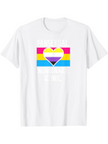 Men's T-Shirt Pansexual Nonbinary Pride Flag With Bold Heart Graphic