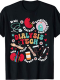 Men's T-Shirt Dialysis Tech Medical Icons Colorful Health Graphics Kidney