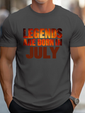 Men's T-Shirt Legends Are Born In July Classic Textured Print T Shirt