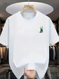 Men's T-Shirt Geometric Colorful Design Sitting On The Chest Area Parrot