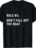 Men's T-Shirt Rule Number One Bold Lettering On Classic Black T Shirt