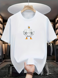 Men's T-Shirt Funny Cartoon Inspired Muscular Chicken Wearing Yellow Boots Chicken