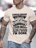Men's T-Shirt Curious Skilled Clever Enough Bold Graphic Tools Humorous Lettered Shirt Design