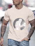 Men's T-Shirt Certified Reader With Vintage Monochrome Rays And Focused Person
