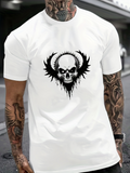 Men's T-Shirt Dark Abstract Flame Halo Surrounding A Fierce Skull