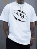 Men's T-Shirt Abstract Black Graphic With Tribal Energy Oval Football