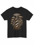 Men's T-Shirt Intertwined Roots In Dense Cluster Forming Forest Mushrooms