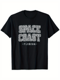 Men's T-Shirt Space Coast Florida College Varsity Lettering Florida