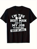 Men's T-Shirt Bold White Typographic Slogan Printed On Black Cotton Shirt