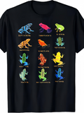 Men's T-Shirt Colorful Patterns With Neon Spots And Tropical Rainforest Frog Collection
