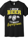 Men's T-Shirt I Brew Beer Whimsical Lettering With Hops And Playful Graphic Design Beer