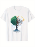 Men's T-Shirt Flowing Seasons With Leaves Changing Amid Life Tree