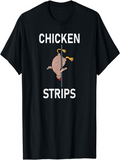 Men's T-Shirt Chicken Strips Cartoon Pole Dancing Chicken Humor Design