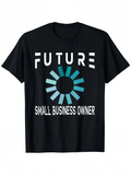 Men's T-Shirt Future Small Business Owner With Blue Loading Circle Design