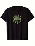 Men's T-Shirt Proud Iroquois Geometric Badge With Traditional Line Art Motif