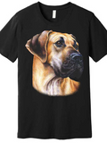 Men's T-Shirt Realistic Portrait Lighting With Warm Tones On Gentle Great Dane Dog