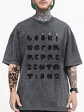 Men's T-Shirt Lookin For Representations Shadowy Soft Letters Abstract Typography
