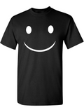 Men's T-Shirt Playful Minimalist Expression With Gleaming Crescent Smile Face