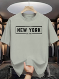 Men's T-Shirt Brooklyn New York City Street Style Block Letters T Shirt