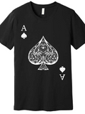 Men's T-Shirt Ace Spade Card Graphic Surrounded By Elegant Ornamental Patterns Shirt