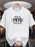 Men's T-Shirt Made In 1970 Limited Edition Bold Minimalist Anniversary Year Number